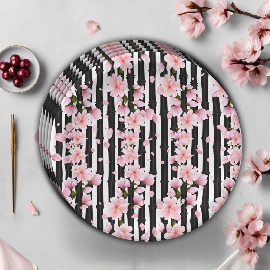 Sakura Spring Cherry Blossoms Babydusche Pappteller