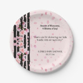 Sakura Spring Cherry Blossoms Babydusche Pappteller (Vorderseite)