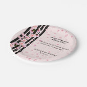 Sakura Spring Cherry Blossoms Babydusche Pappteller (Schrägansicht)