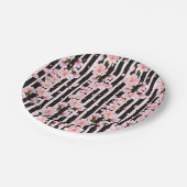 Sakura Spring Cherry Blossoms Babydusche Pappteller (Schrägansicht)