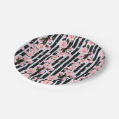 Sakura Spring Cherry Blossoms Babydusche Pappteller (Schrägansicht)