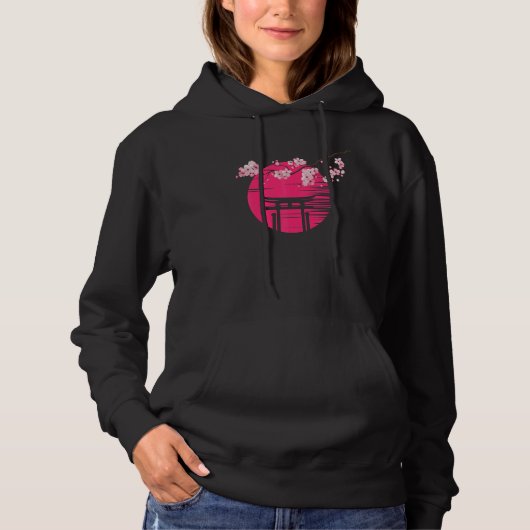 Sakura Spring Flowers Cherry Blossom Tree Japanese Hoodie (Vorderseite)