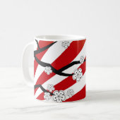 Sakura Sunrise White Cheroms Blume Zen Kaffeetasse (Vorderseite Links)