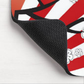 Sakura Sunrise Zen Streifen Weißes Kirschblüten Mousepad (Ecke)