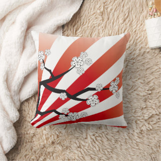 Sakura Sunrise Zen White Cheroms Blume Kissen