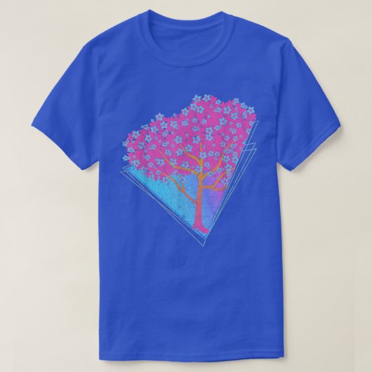 Sakura Synthwave Japan Vaporwave 90er Jahre Art Ch T-Shirt (Design vorne)