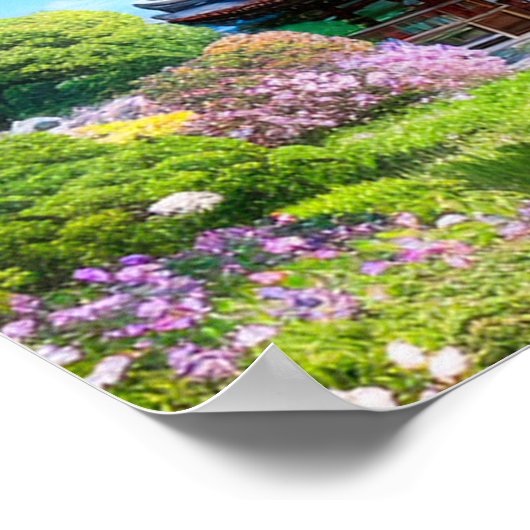 Sakura Temple Garden Poster (Ecke)