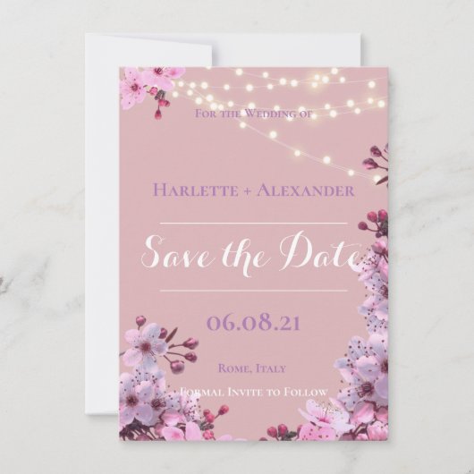 Sakura Theme Save The Date (Vorderseite)