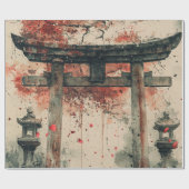 Sakura Torii-Tuschewaschkunst Geschenkpapier (Flach)