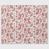 Sakura Tree Blossom und Symbol des Drachen Geschenkpapier (Flach)