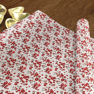 Sakura Tree Blossom und Symbol des Drachen Geschenkpapier