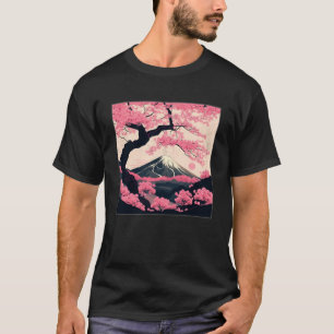 Sakura Tree Cherry Blossom Illustration Landschaft T-Shirt
