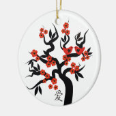Sakura Tree Chinesische Liebe Symbol Sonderschmuck Keramikornament (Links)