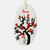 Sakura Tree Chinesische Liebe Symbol Sonderschmuck Keramikornament (Rechts)