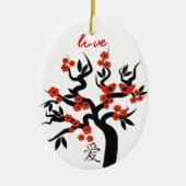 Sakura Tree Chinesische Liebe Symbol Sonderschmuck Keramikornament (Vorne)