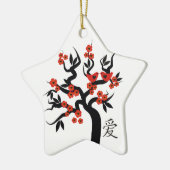 Sakura Tree Chinesische Liebe Symbol Sonderschmuck Keramikornament (Links)