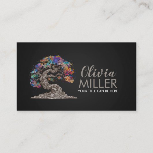 Sakura Tree - farbenfrohe Blossom Visitenkarte (Vorderseite)