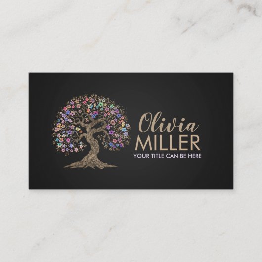 Sakura Tree - farbenfrohe Foliage Visitenkarte (Vorderseite)