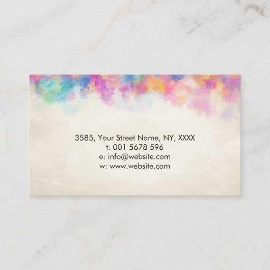 Sakura Tree - farbenfrohe Foliage Visitenkarte (Rückseite)