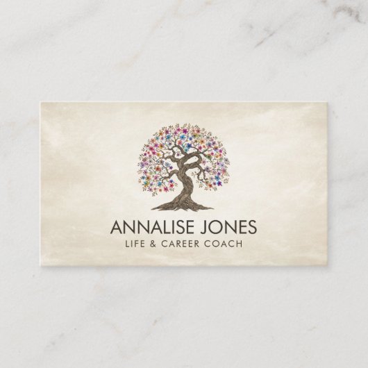 Sakura Tree - farbenfrohe Foliage Visitenkarte (Vorderseite)