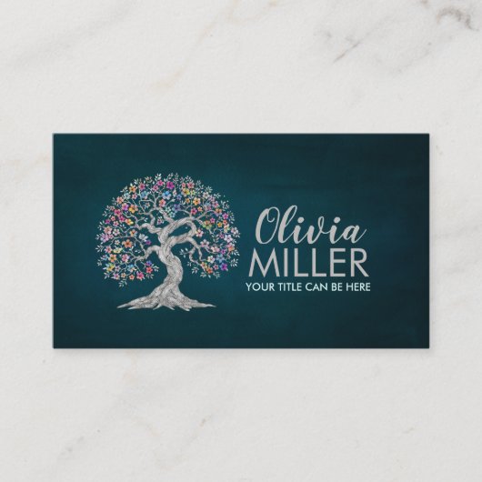 Sakura Tree - farbenfrohe Foliage Visitenkarte (Vorderseite)