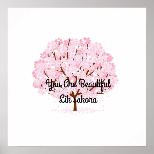 Sakura Tree in Full Bloom - Elegantes Frühjahrsdes Poster (Vorne)