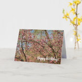 Sakura Tree ist bereit, im Frühlingsgarten zu blüh Karte (Gelbe Blume)