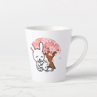Sakura Tree Niedlich Kawaii Bunny Couple Milchtasse