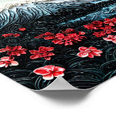 Sakura tree Paper Art Poster (Ecke)