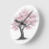 Sakura Tree Runde Wanduhr (Winkel)