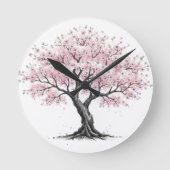 Sakura Tree Runde Wanduhr (Vorderseite)