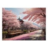 Sakura Trees in Japan Poster (Vorderseite)