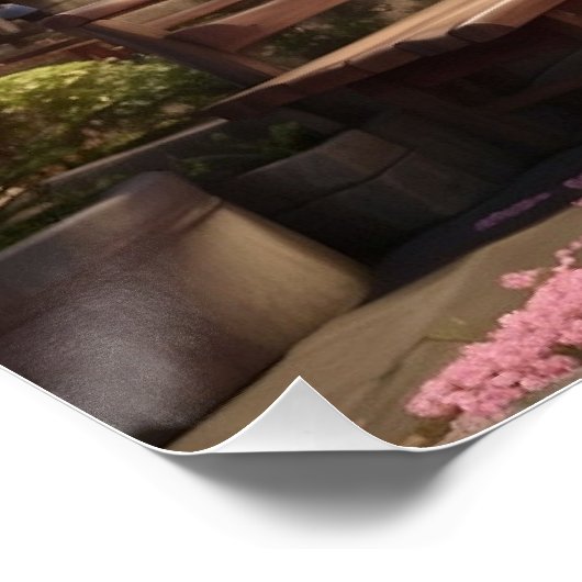 Sakura Trees in Japan Poster (Ecke)