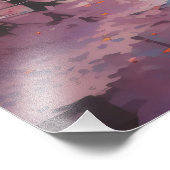 Sakura über die Flussufer Fotodruck (Ecke)