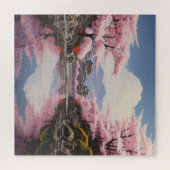 Sakura über die Flussufer Puzzle (Horizontal)