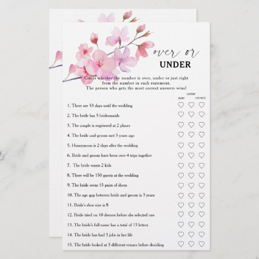 Sakura - Über- oder unter Brautparty (Vorne/Hinten)