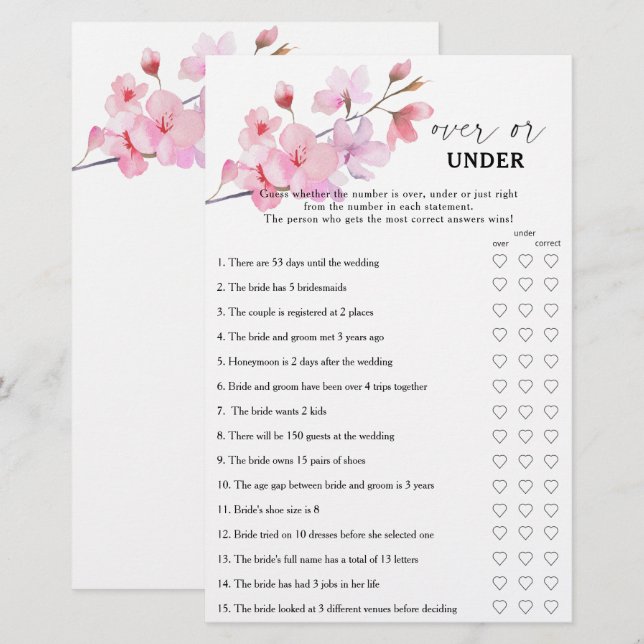 Sakura - Über- oder unter Brautparty (Vorne/Hinten)