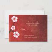 Sakura und liebende Vögel UAWG RSVP Karte (Rückseite)