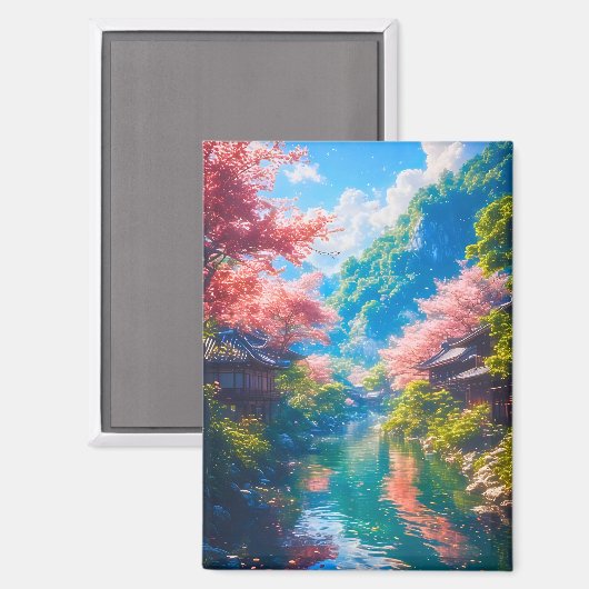 Sakura Utsuru Seiryū Magnet (Vorderseite/Rückseite)