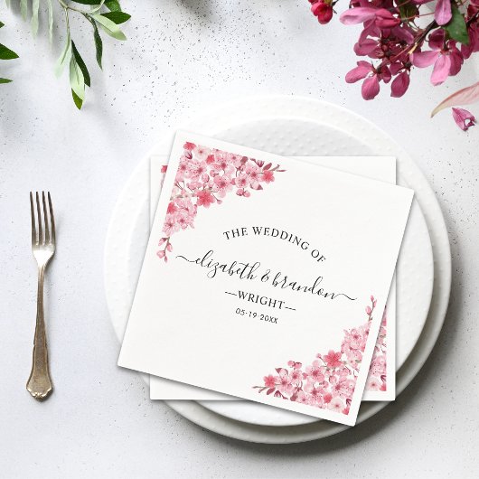 Sakura Wedding – Cherry Blossom Theme Serviette