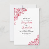 Sakura Wedding – Cherry Blossom Themed Save The Date (Vorderseite)