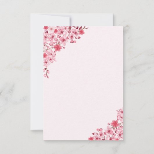 Sakura Wedding – Cherry Blossom Themed Save The Date (Rückseite)