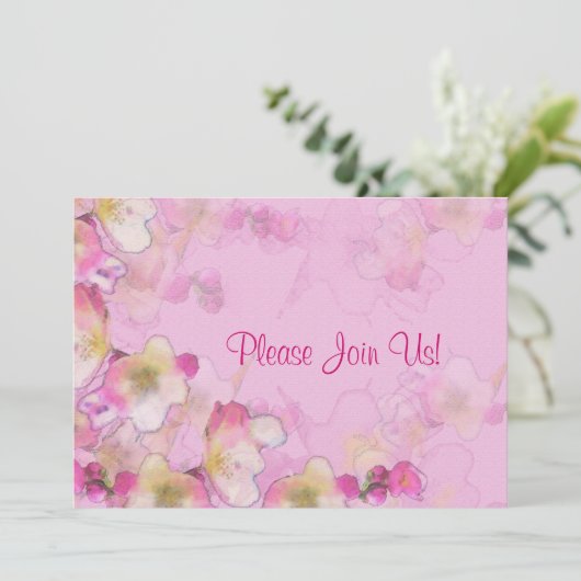 Sakura Wedding Einladung (Stehend Vorderseite)