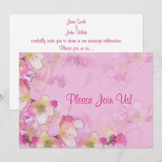 Sakura Wedding Einladung (Vorne/Hinten)