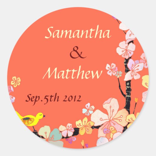 Sakura Wedding Sticker (Vorderseite)
