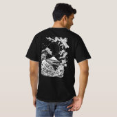 Sakura-Welle T-Shirt (Schwarz voll)