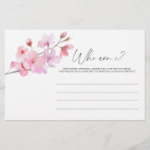 Sakura - Wer bin ich Brautparty Briefpapier (Vorderseite)