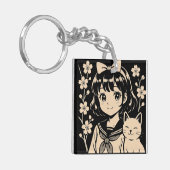 Sakura Whiskers Schlüsselanhänger (Vorderseite links)
