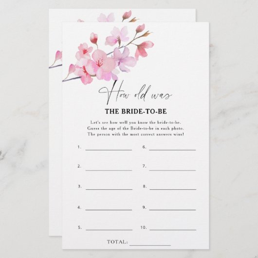 Sakura - Wie alt war die Braut, um ein Spiel zu we (Vorne/Hinten)