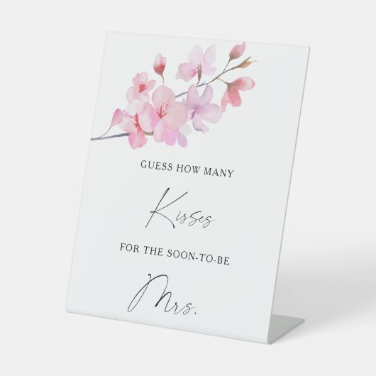 Sakura - Wie viele Küsse Brautparty Sockelschild (Vorderseite)